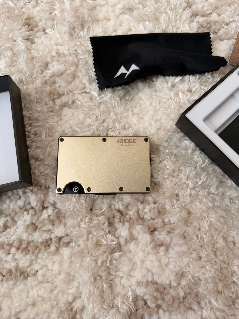 The Ridge Slim Metal Wallet in Gold